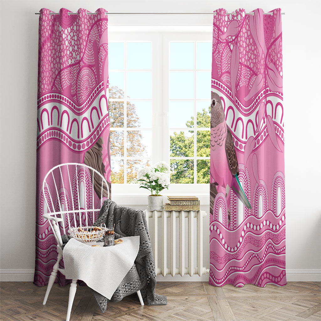 Indigenous Australia Bourkie Window Curtain Aussie Bourke's Parrot Aboriginal Art