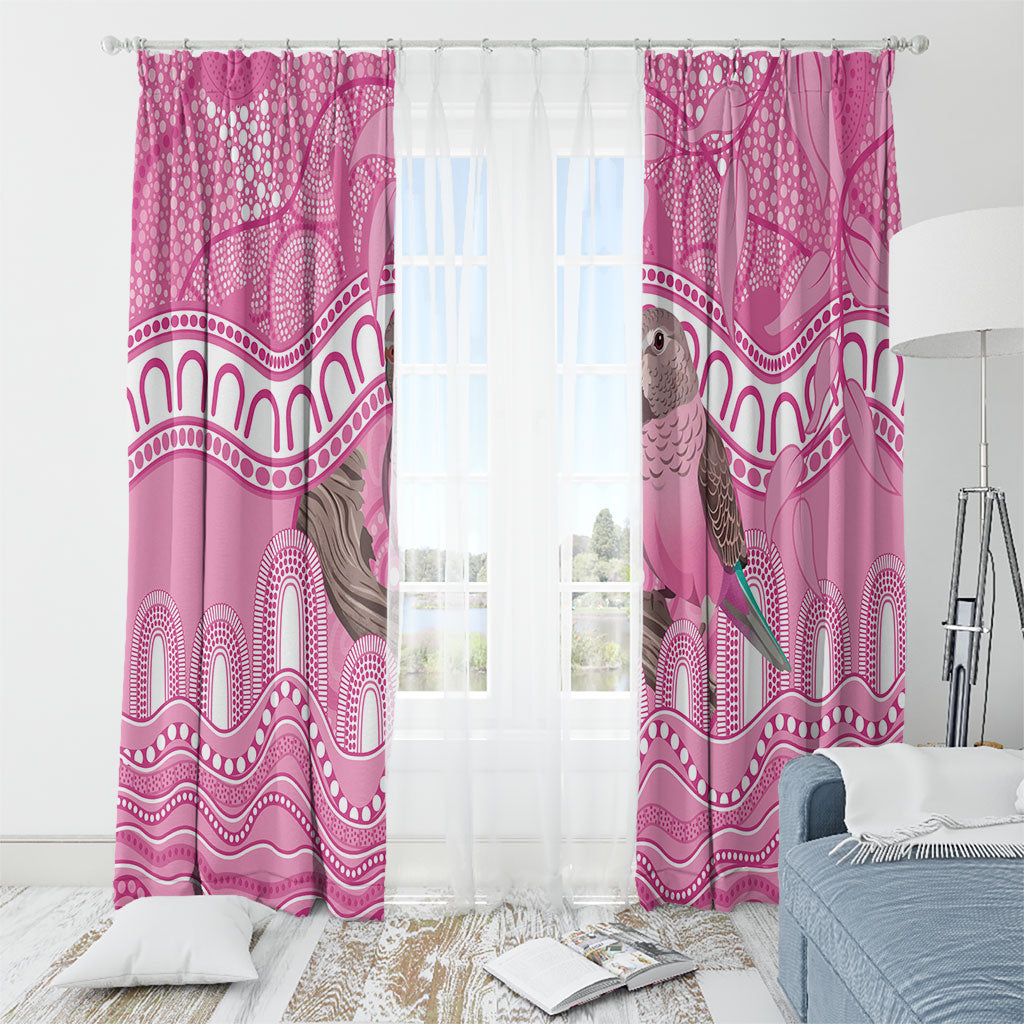 Indigenous Australia Bourkie Window Curtain Aussie Bourke's Parrot Aboriginal Art