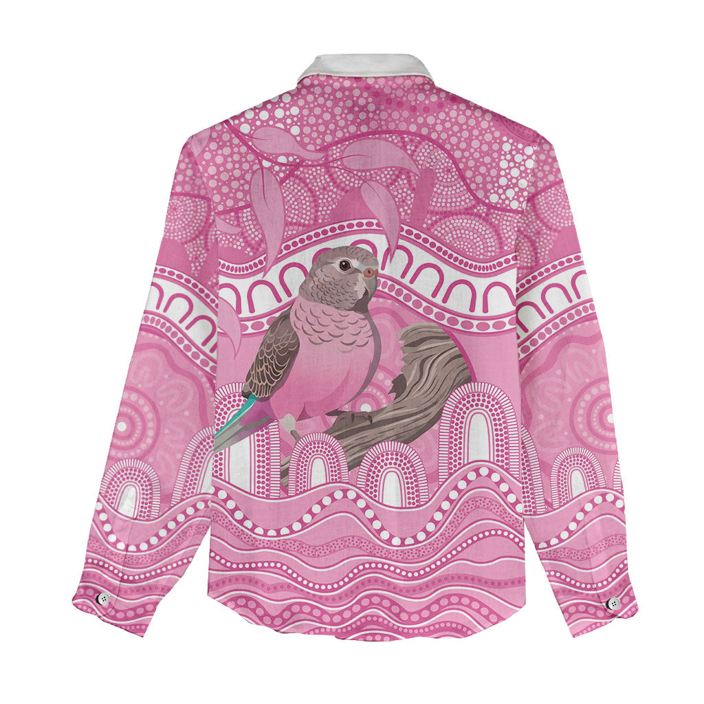 Indigenous Australia Bourkie Women Casual Shirt Aussie Bourke's Parrot Aboriginal Art
