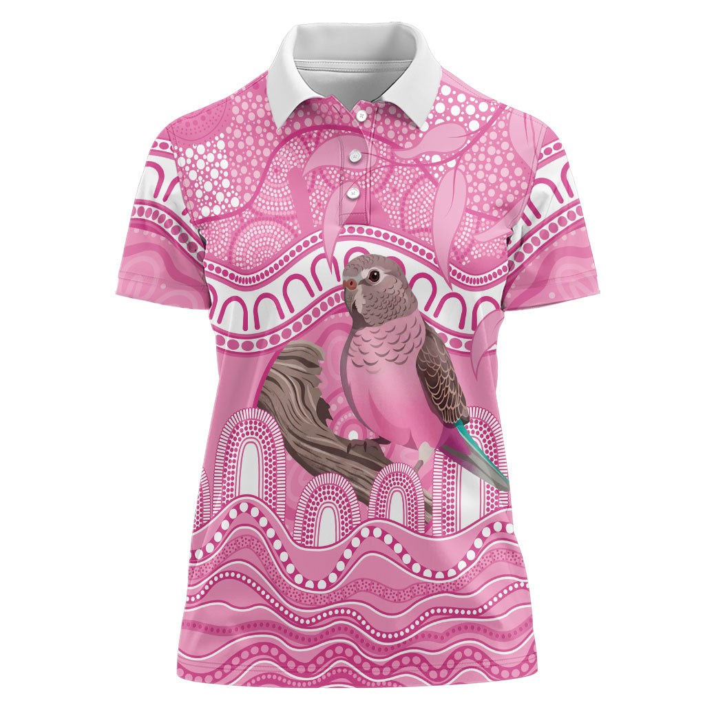 Indigenous Australia Bourkie Women Polo Shirt Aussie Bourke's Parrot Aboriginal Art