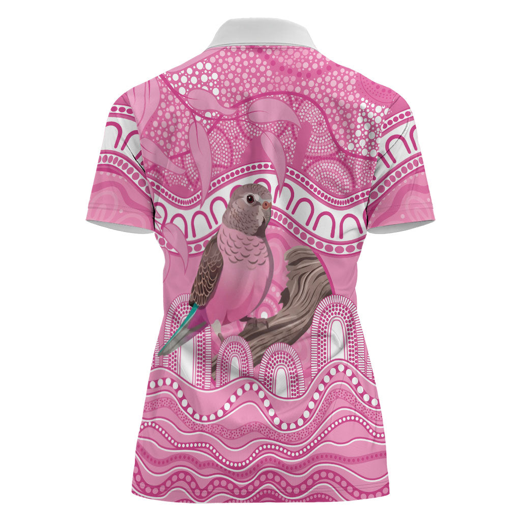 Indigenous Australia Bourkie Women Polo Shirt Aussie Bourke's Parrot Aboriginal Art