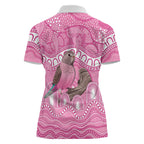 Indigenous Australia Bourkie Women Polo Shirt Aussie Bourke's Parrot Aboriginal Art