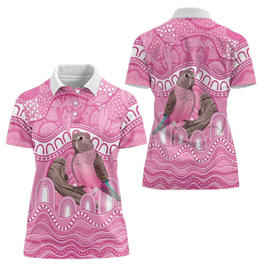 Indigenous Australia Bourkie Women Polo Shirt Aussie Bourke's Parrot Aboriginal Art