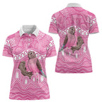 Indigenous Australia Bourkie Women Polo Shirt Aussie Bourke's Parrot Aboriginal Art