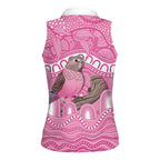 Indigenous Australia Bourkie Women Sleeveless Polo Shirt Aussie Bourke's Parrot Aboriginal Art