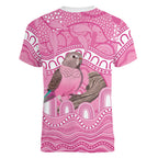Indigenous Australia Bourkie Women V-Neck T-Shirt Aussie Bourke's Parrot Aboriginal Art