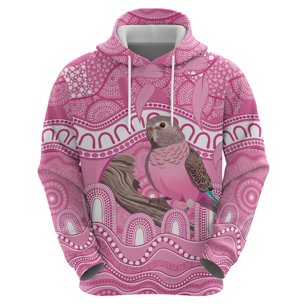 Indigenous Australia Bourkie Zip Hoodie Aussie Bourke's Parrot Aboriginal Art