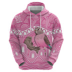 Indigenous Australia Bourkie Zip Hoodie Aussie Bourke's Parrot Aboriginal Art