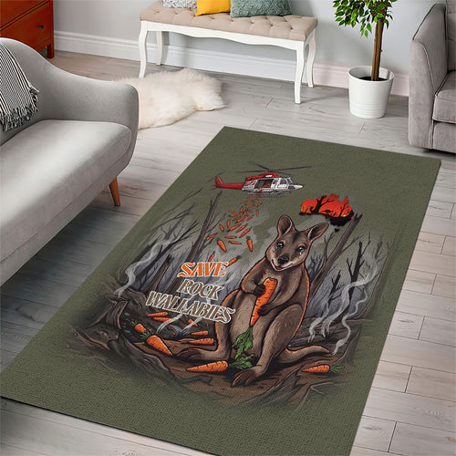 Save Rock Wallabies Australia 2026 Area Rug