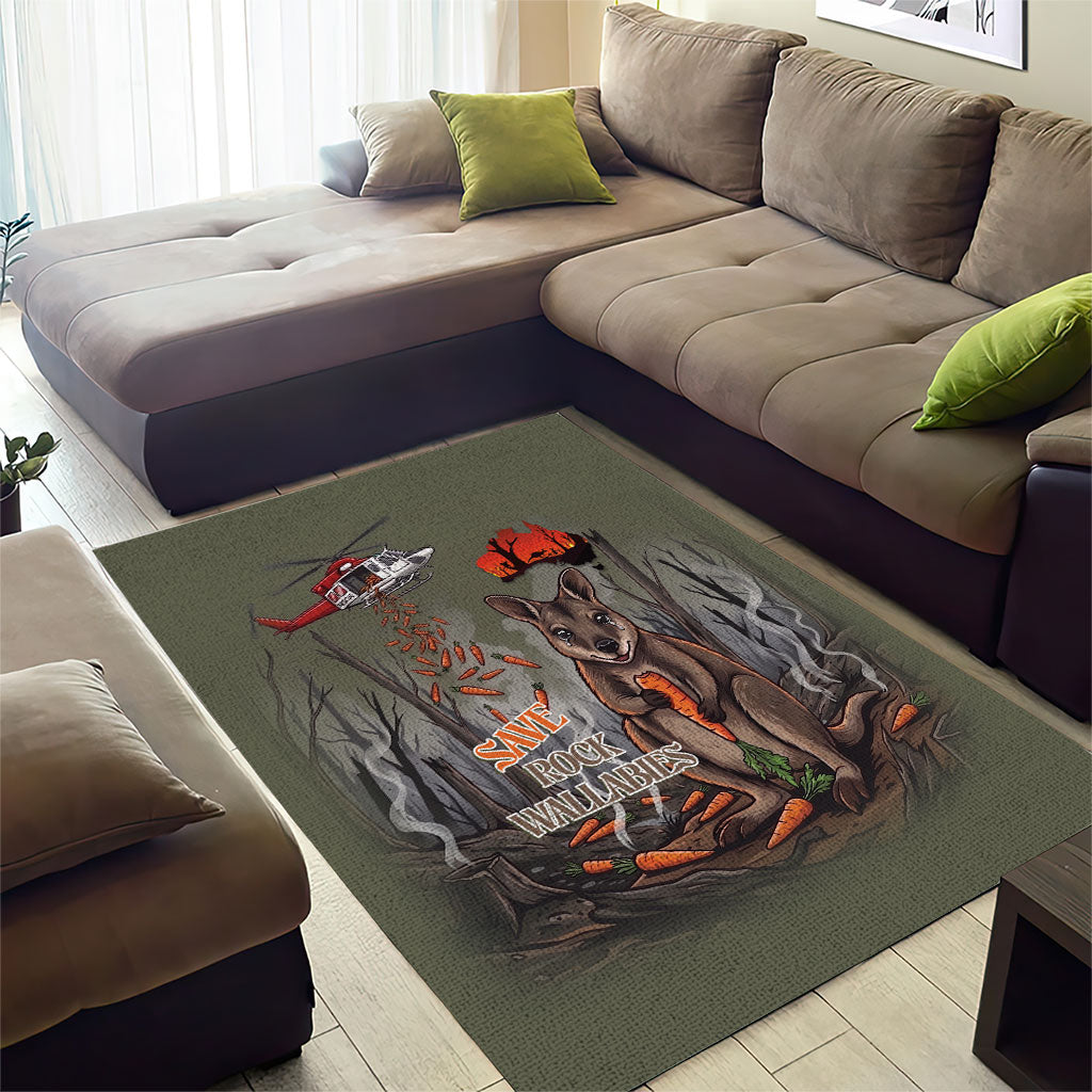 Save Rock Wallabies Australia 2026 Area Rug
