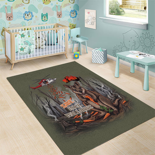 Save Rock Wallabies Australia 2026 Area Rug