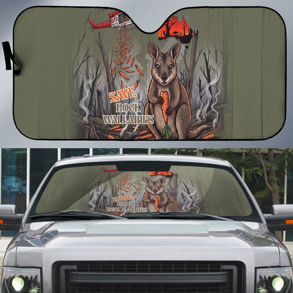 Save Rock Wallabies Australia 2026 Auto Sun Shade