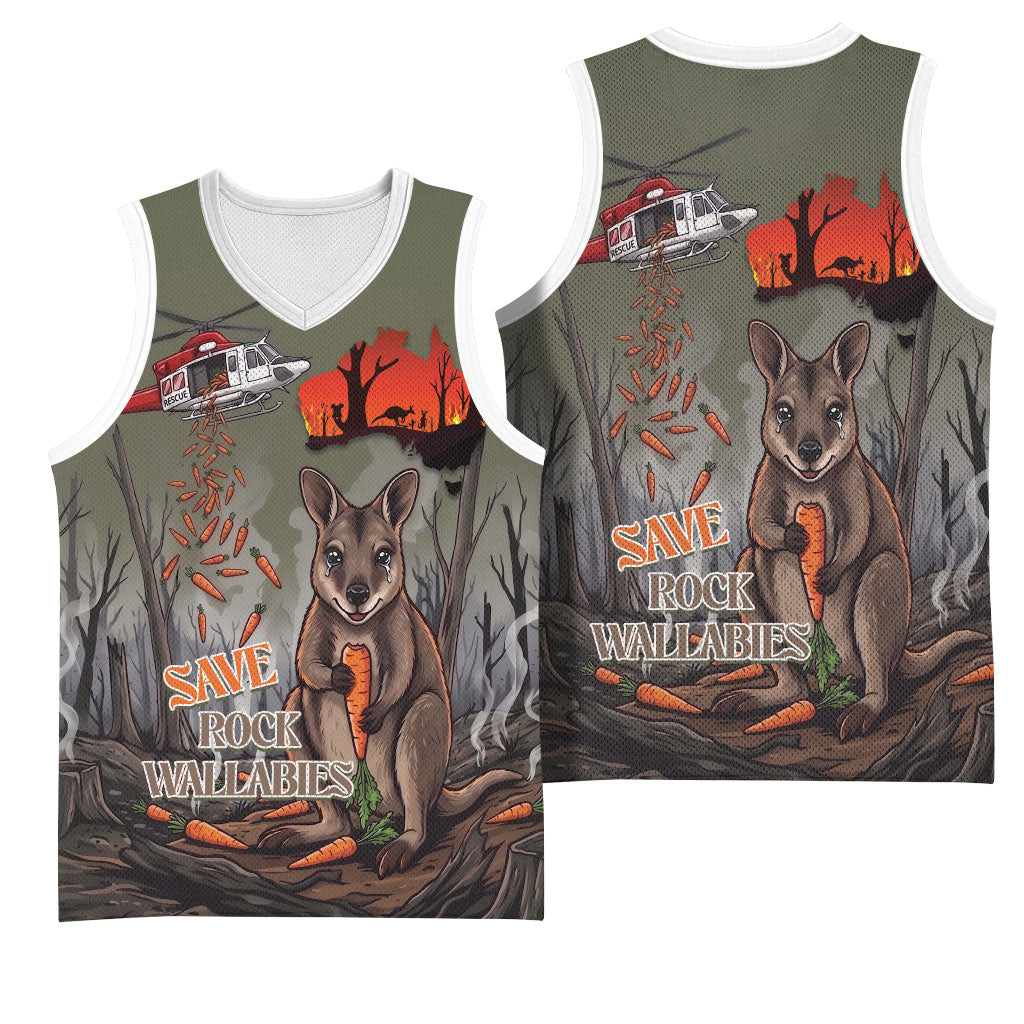 Save Rock Wallabies Australia 2026 Basketball Jersey