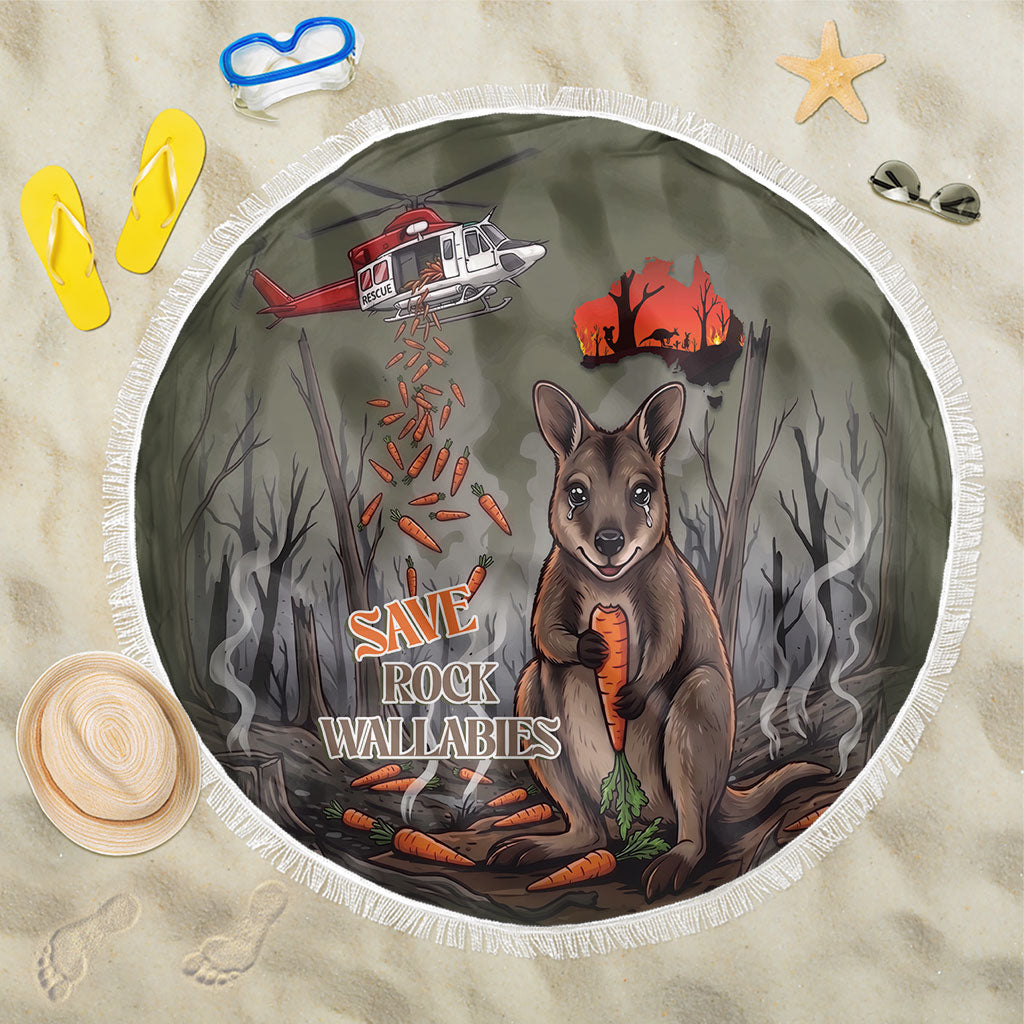 Save Rock Wallabies Australia 2026 Beach Blanket