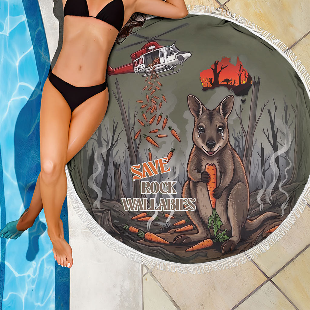Save Rock Wallabies Australia 2026 Beach Blanket