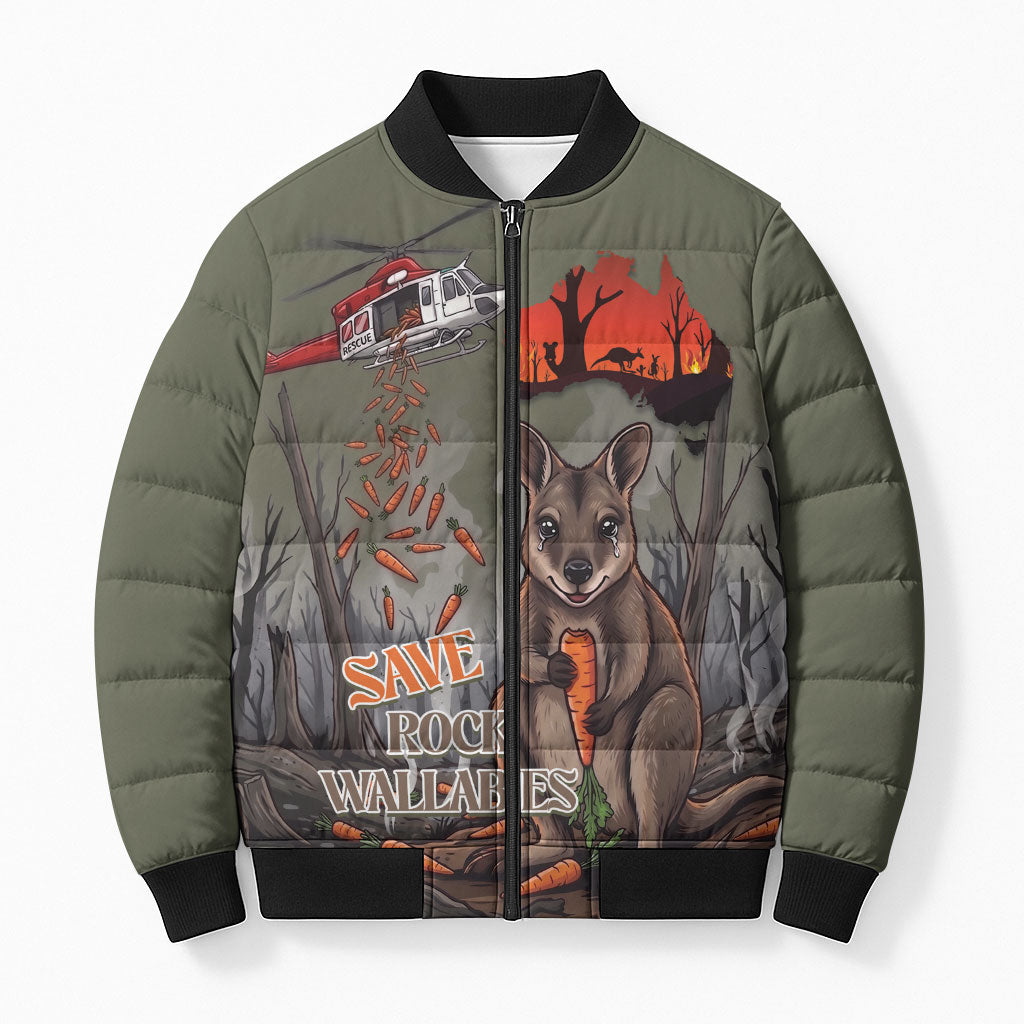 Save Rock Wallabies Australia 2026 Bomber Puffer Jacket