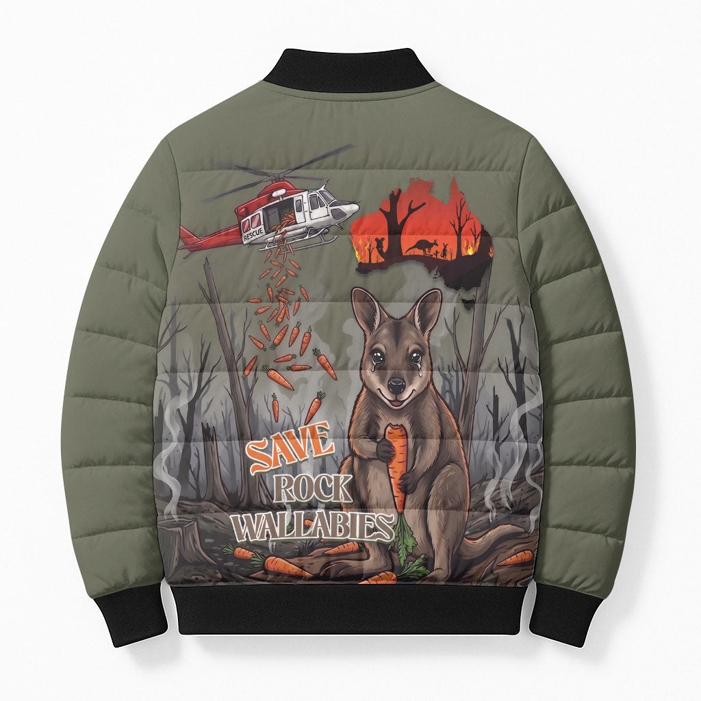 Save Rock Wallabies Australia 2026 Bomber Puffer Jacket