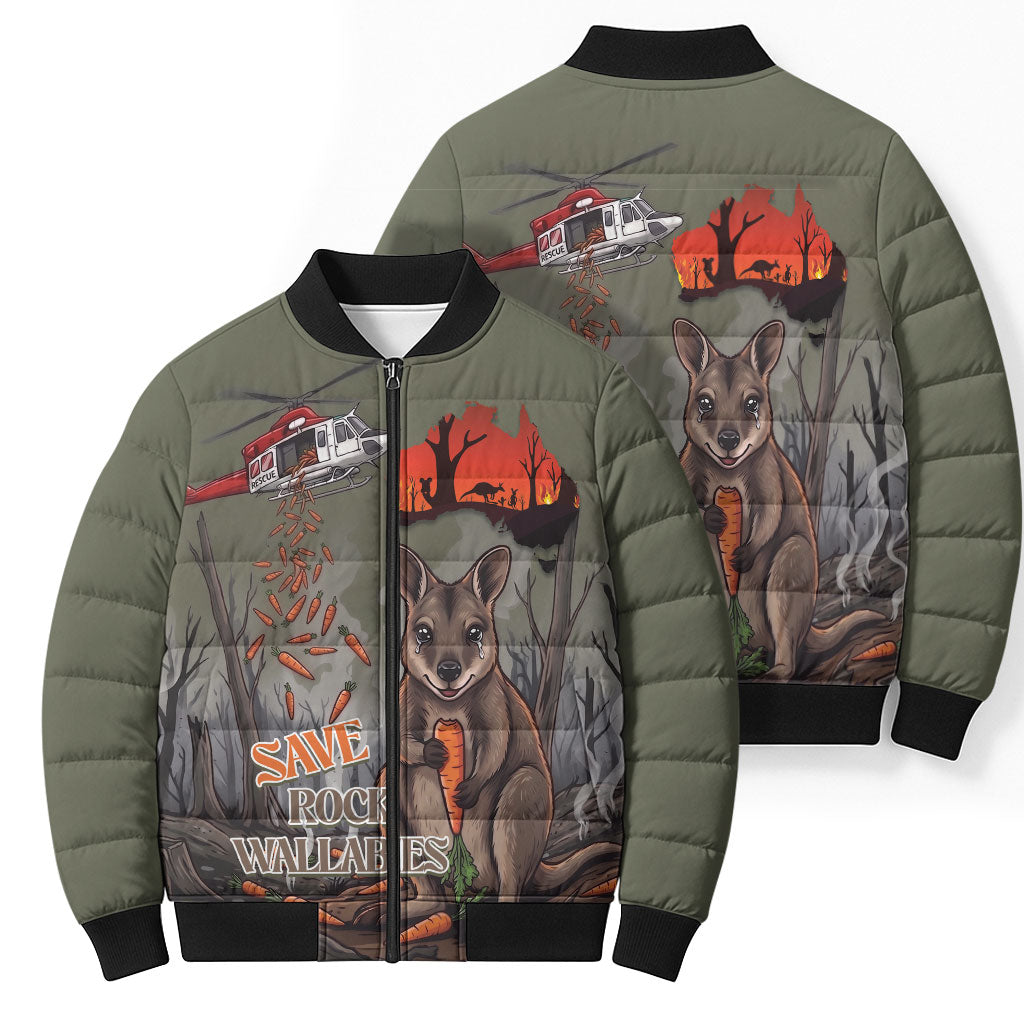 Save Rock Wallabies Australia 2026 Bomber Puffer Jacket
