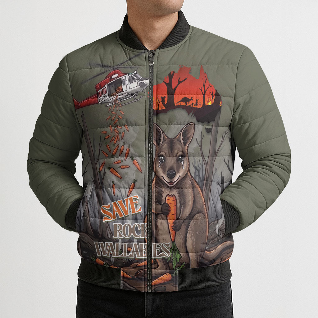 Save Rock Wallabies Australia 2026 Bomber Puffer Jacket