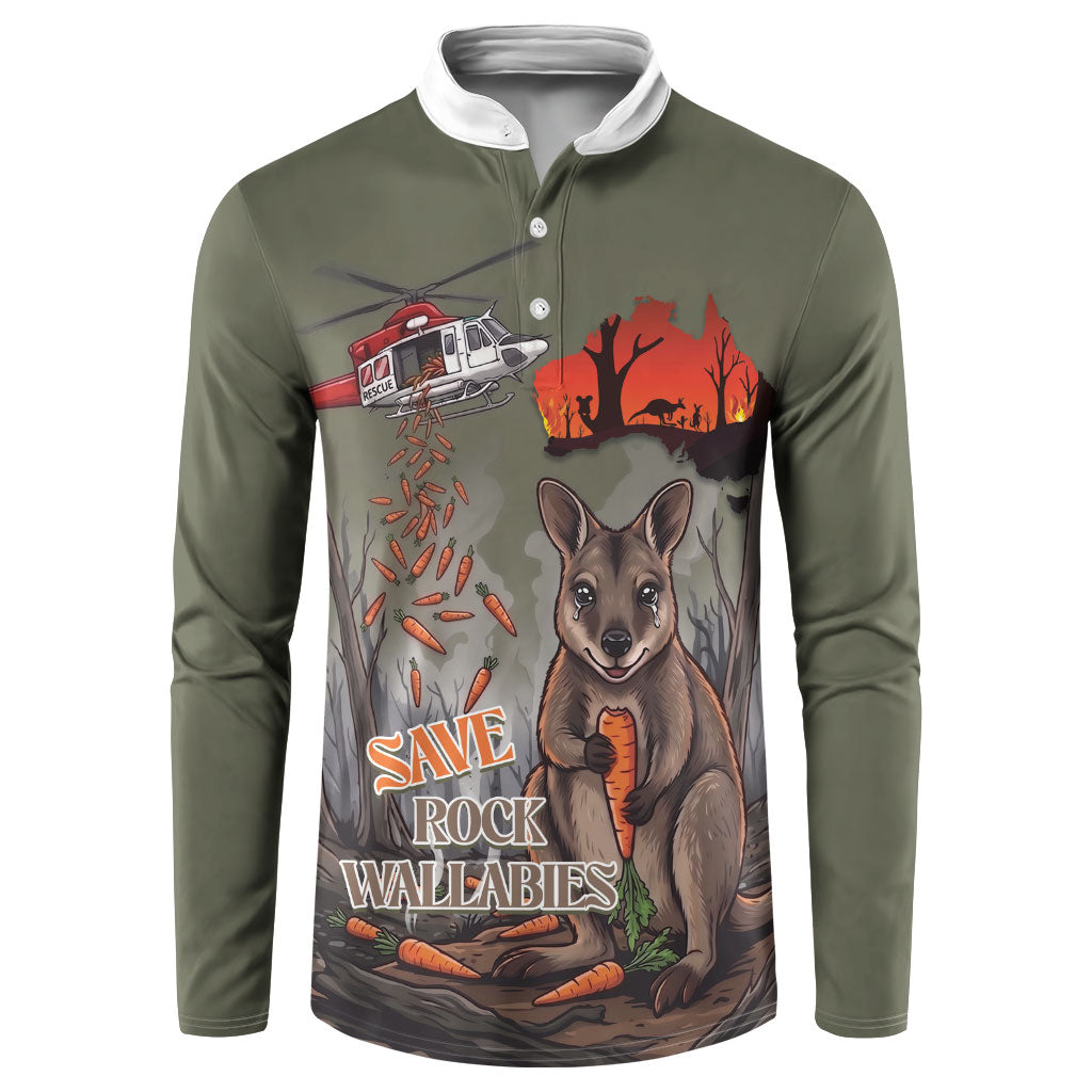 Save Rock Wallabies Australia 2026 Button Sweatshirt