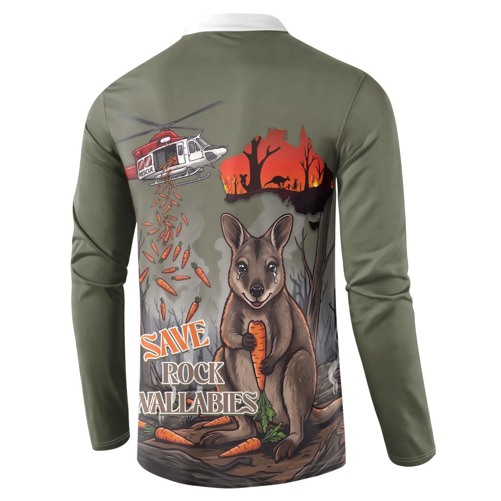 Save Rock Wallabies Australia 2026 Button Sweatshirt