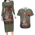 Save Rock Wallabies Australia 2026 Couples Matching Long Sleeve Bodycon Dress and Hawaiian Shirt