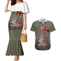 Save Rock Wallabies Australia 2026 Couples Matching Mermaid Dress and Hawaiian Shirt