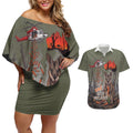 Save Rock Wallabies Australia 2026 Couples Matching Off Shoulder Short Dress and Hawaiian Shirt