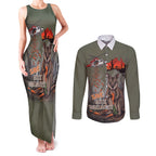 Save Rock Wallabies Australia 2026 Couples Matching Tank Maxi Dress and Long Sleeve Button Shirt