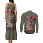 Save Rock Wallabies Australia 2026 Couples Matching Tank Maxi Dress and Long Sleeve Button Shirt