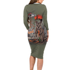Save Rock Wallabies Australia 2026 Family Matching Long Sleeve Bodycon Dress and Hawaiian Shirt