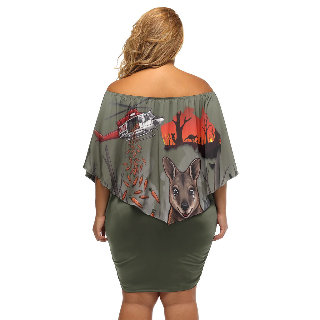 Save Rock Wallabies Australia 2026 Family Matching Off Shoulder Short Dress and Hawaiian Shirt
