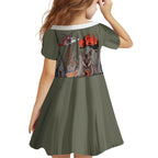 Save Rock Wallabies Australia 2026 Family Matching Short Sleeve Bodycon Dress and Hawaiian Shirt