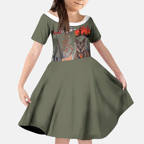 Save Rock Wallabies Australia 2026 Family Matching Summer Maxi Dress and Hawaiian Shirt