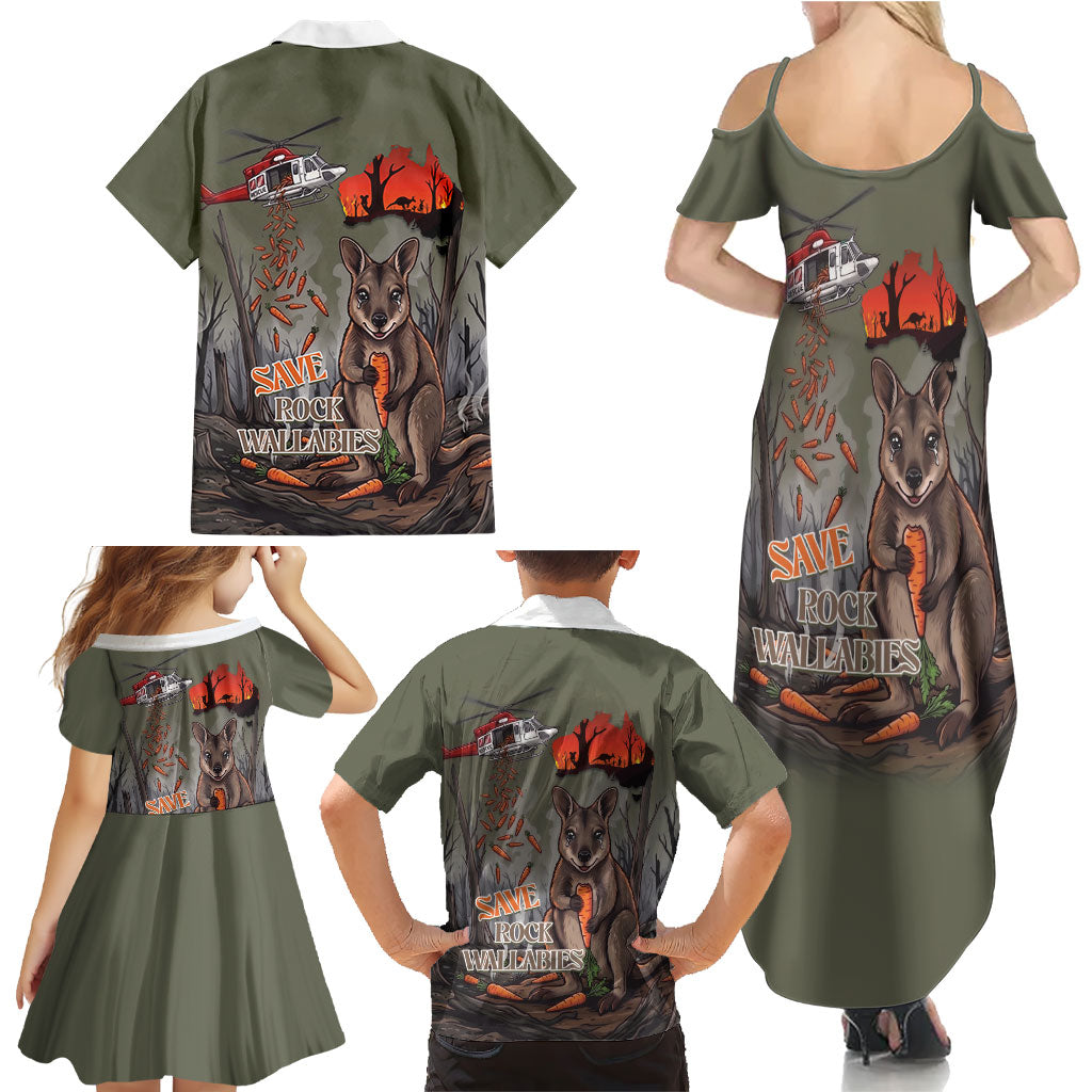 Save Rock Wallabies Australia 2026 Family Matching Summer Maxi Dress and Hawaiian Shirt