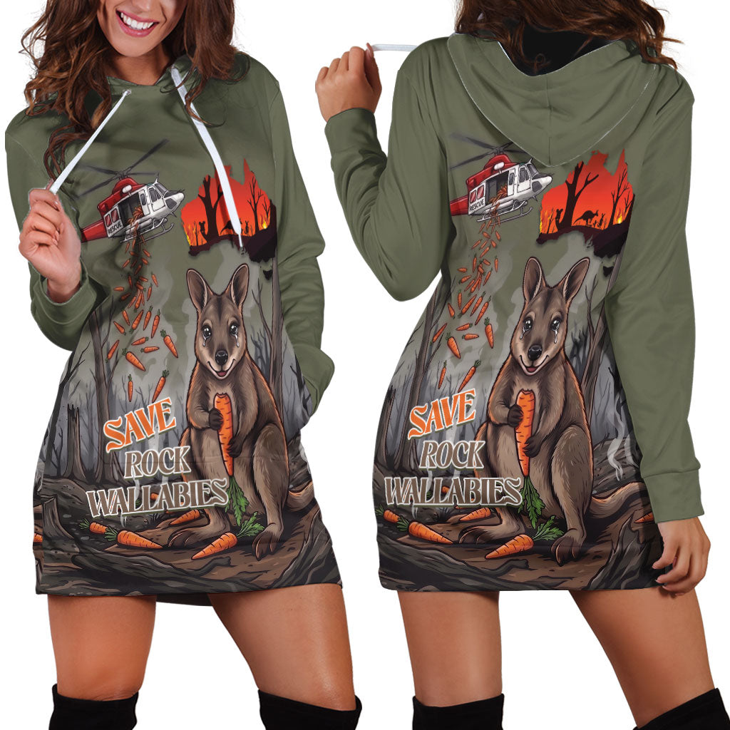 Save Rock Wallabies Australia 2026 Hoodie Dress