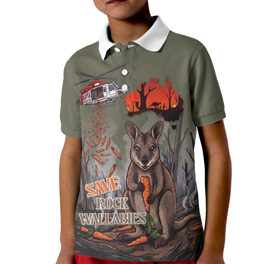 Save Rock Wallabies Australia 2026 Kid Polo Shirt