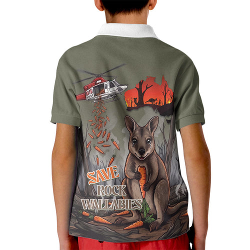 Save Rock Wallabies Australia 2026 Kid Polo Shirt