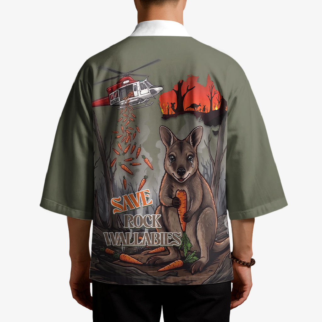 Save Rock Wallabies Australia 2026 Kimono