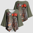 Save Rock Wallabies Australia 2026 Kimono Sleeve Blouse