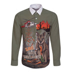 Save Rock Wallabies Australia 2026 Long Sleeve Button Shirt