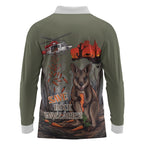 Save Rock Wallabies Australia 2026 Long Sleeve Polo Shirt