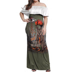 Save Rock Wallabies Australia 2026 Off Shoulder Maxi Dress