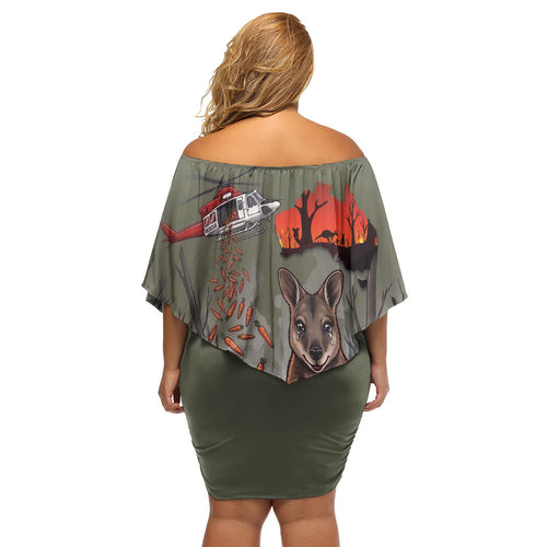 Save Rock Wallabies Australia 2026 Off Shoulder Short Dress