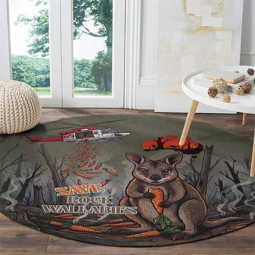 Save Rock Wallabies Australia 2026 Round Carpet