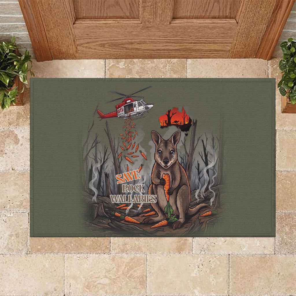 Save Rock Wallabies Australia 2026 Rubber Doormat