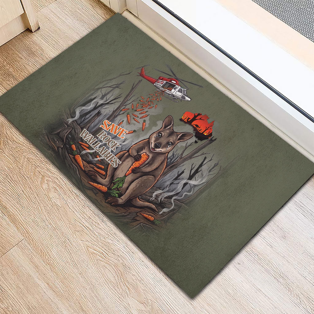 Save Rock Wallabies Australia 2026 Rubber Doormat