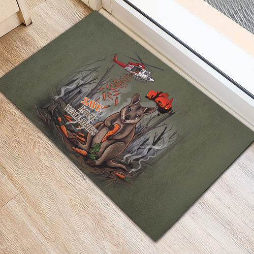 Save Rock Wallabies Australia 2026 Rubber Doormat