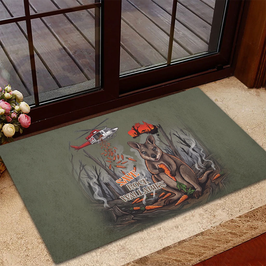 Save Rock Wallabies Australia 2026 Rubber Doormat