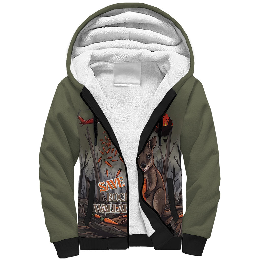 Save Rock Wallabies Australia 2026 Sherpa Hoodie